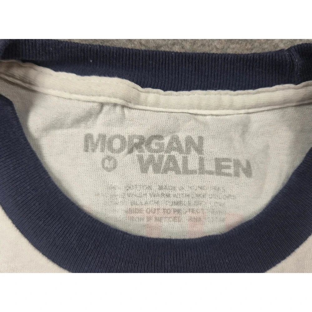Morgan Wallen One Night At A Time World Tour 2023 Ringer T-Shirt Mens Medium